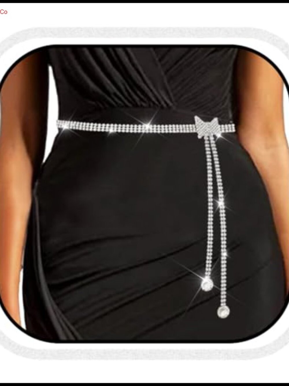 Rhinestone Chain Belt Adjustable Waist Jewelry for Dress Party Wedding